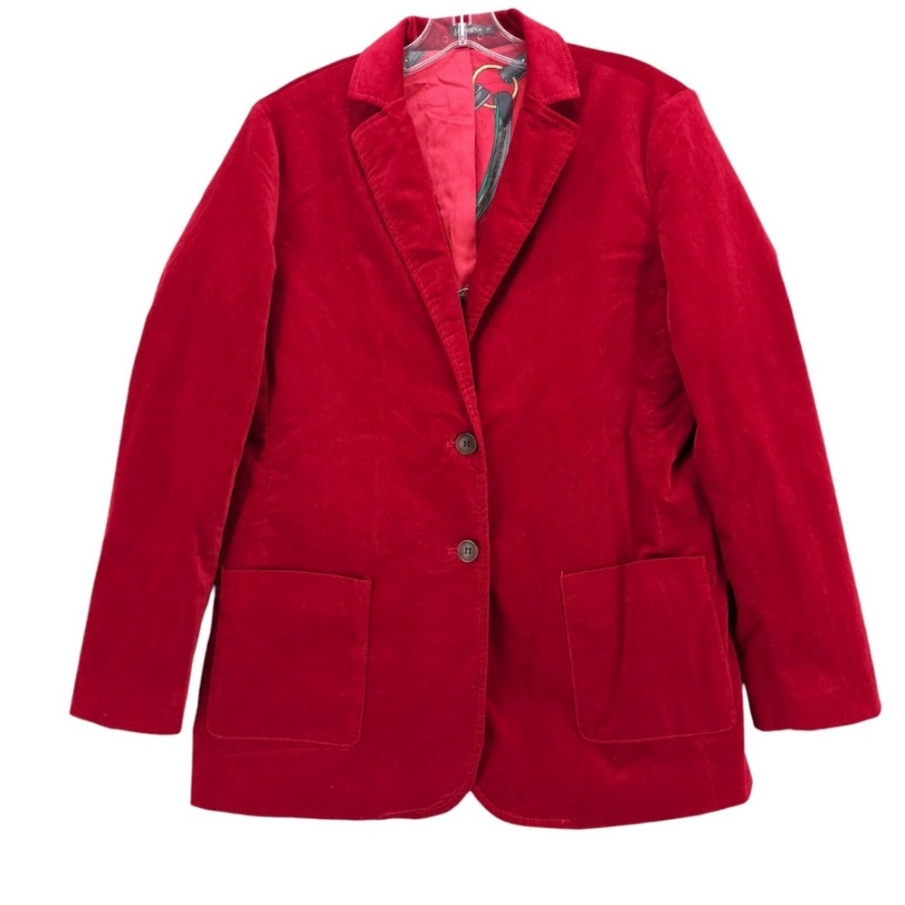 J.McLaughlin Women's Red Velvet Blazer